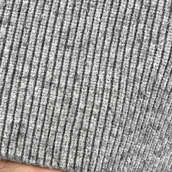 Free People Turtleneck Sweater Women XS Gray Oversize Boxy Boho Dropped Shoulder - Picture 10 of 11